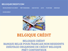 Tablet Screenshot of belgiquecredit.com